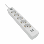 Philips SPN3052W/GRS Πολύπριζο 5 θέσεων με 2 USB Type-A 2.4 A