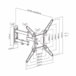 BRATECK επιτοίχια βάση LPA68-221, για οθόνη 23"-43", 30kg - Image 8