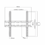 BRATECK Επιτοίχια βαση KL25-44T, για οθόνη 32"-55", έως 35kg - Image 3