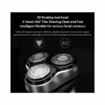 ENCHEN Ξυριστική μηχανή 3D Blackstone, κεφαλή 3D, USB, μπαταρία, μαύρη - Image 5