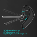 F910 Earbud Bluetooth Handsfree Ακουστικό Μαύρο - Image 6