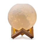 Ανάγλυφο Φωτιστικό Αφής & Ιονιστής 3D Moon Lamp LED με 3 Αποχρώσεις - Image 2