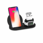 Βάση Ασύρματης Φόρτισης (Qi Pad) 7.5W για iPhone (8/8 Plus/X/XS/XS Max/ XR/11/11 Pro) Airpods Και Apple Watch 1024 Μαύρη - Image 2