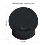 Delock 12559 Mousepad Με Στήριγμα Καρπού Μαύρο - Image 2