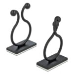 Delock Οργανωτής καλωδίων 60176 με αυτοκόλλητη βάση, Μαύρο, 10τμχ