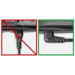 Goobay καλώδιο τροφοδοσίας Euro 56588, γωνιακό, 2x0.75 mm², 0.5m, Μαύρο - Image 2