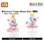 LOZ Περιστρεφόμενο Μουσικό Κουτί με Μονόκερο Mini Bricks 9853 - Image 4