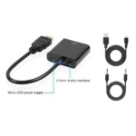 Powertech αντάπτορας HDMI (M) σε VGA (F) PTH-025 με Audio, Μαύρο - Image 2