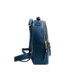 Σακίδιο Πλάτης Backpack με Χρυσές Λεπτομέρεις Μπλε Χρώμα - Image 3