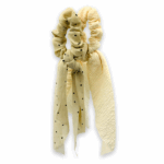 Σετ Scrunchies Beige με Κορδέλα 2τμχ.