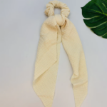 Σετ Scrunchies Beige με Κορδέλα 2τμχ. - Image 3
