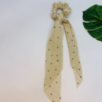 Σετ Scrunchies Beige με Κορδέλα 2τμχ. - Image 4