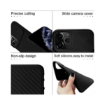 Θήκη Σιλικόνης Για iPhone 11 Pro Με Προστατευτικό Σύρτη Κάμερας Ροζ - Image 4