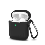 Θήκη Σιλικόνης για Airpods με κρίκο στήριξης Μαύρο