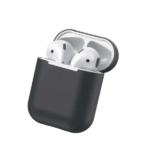 Θήκη Σιλικόνης για Airpods με κρίκο στήριξης Μαύρο - Image 3