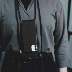Θήκη Σιλικόνης για iPhone XS Max OEM Με Λουράκι Λαιμού Μαύρo - Image 2