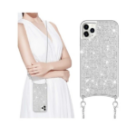 Θήκη για iPhone 11 Pro Max Luxury ΟΕΜ Με Bodystrap Ασημί - Image 2