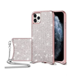 Θήκη για iPhone 11 Pro ΟΕΜ Luxury Με Bodystrap Μπρονζέ - Image 4
